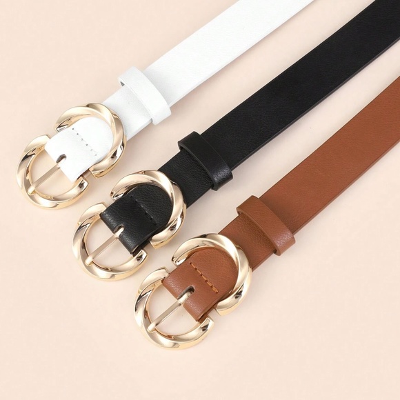 Luxe Vegan Leather Minimalist Skinny Belt Set - Picture 6 of 6
